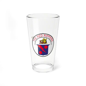 VF(VFA)-11 "Red Rippers"  Aviator Pint Glass, 16oz, Navy Fighter and Attack Squadron flying the F-14 Tomcat and F/A-18F Super Hornet