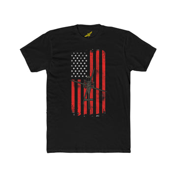 OH-58 Kiowa Warrior Patriotic Flag Tee, US Army Recon Attack Helicopter