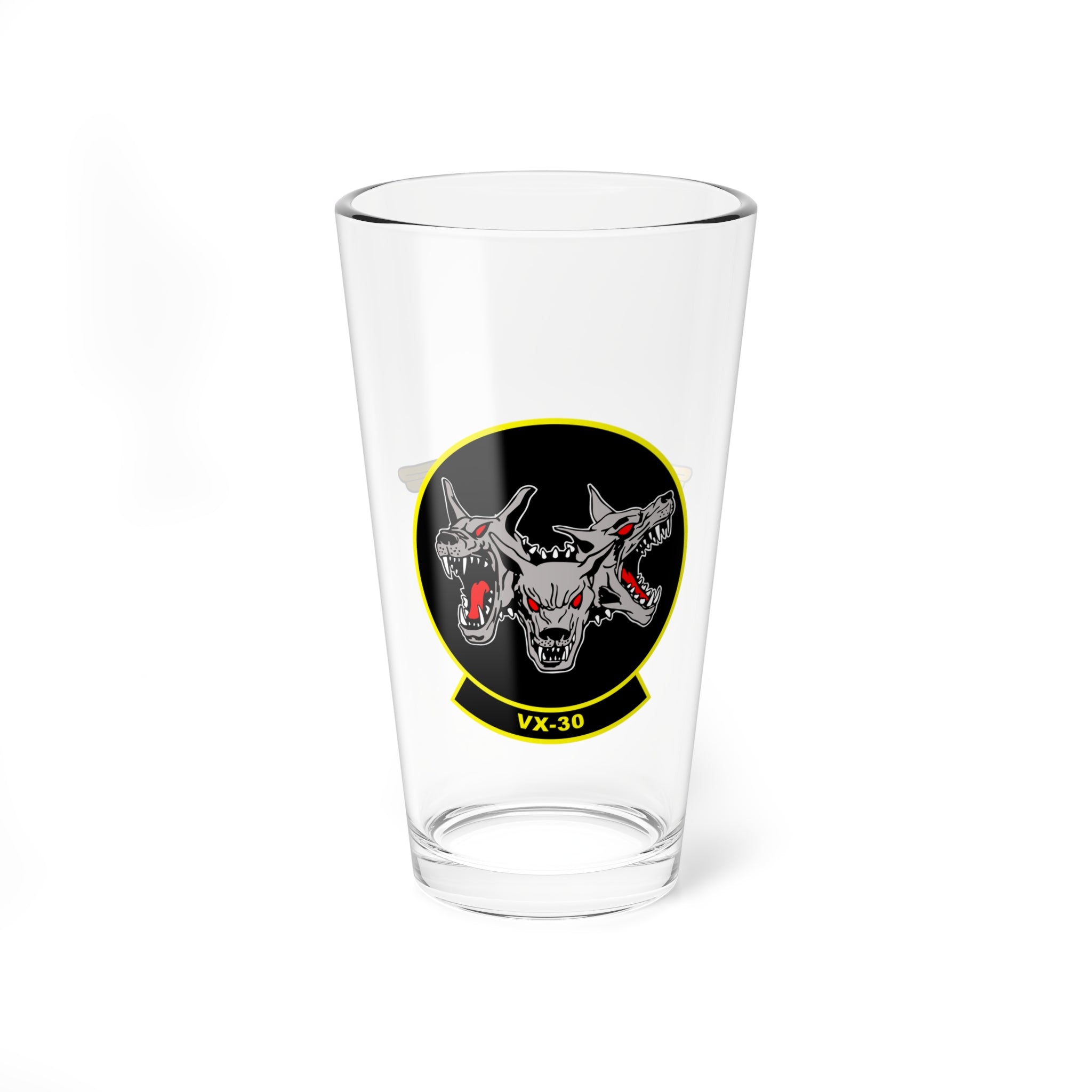 VX-30 "Bloodhounds" Aviator Pint Glass, 16oz, Navy Test and Evaluation Squadron flying Multiple Aircraft