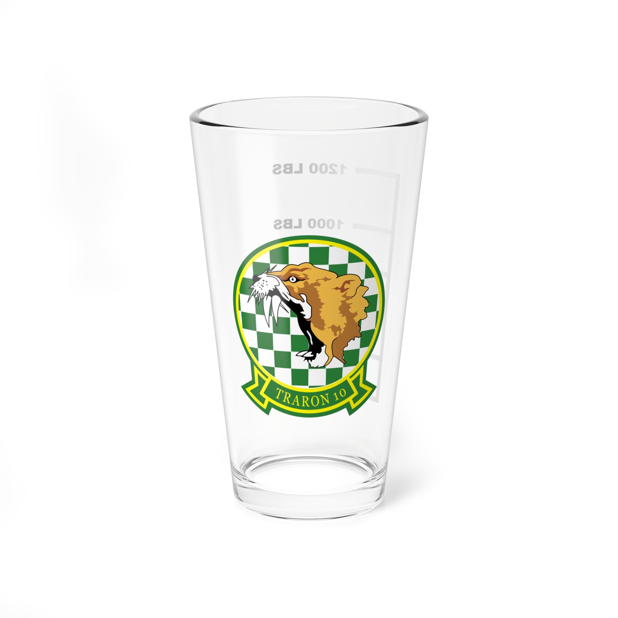VT-10 "Wildcats" Fuel Low Pint Glass, 16oz, Navy Naval Flight Officer Training Squadron flying the T-6 Texan II
