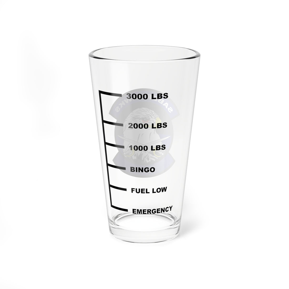 HSL-47 Saberhawks Pint Glass