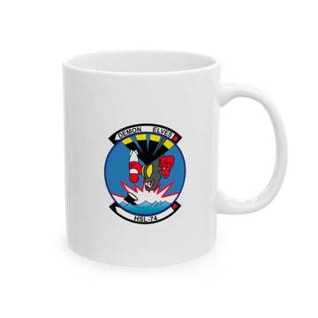 HSL-74 Demon Elves Squadron Logo and SH-2 Profile Ceramic Mug