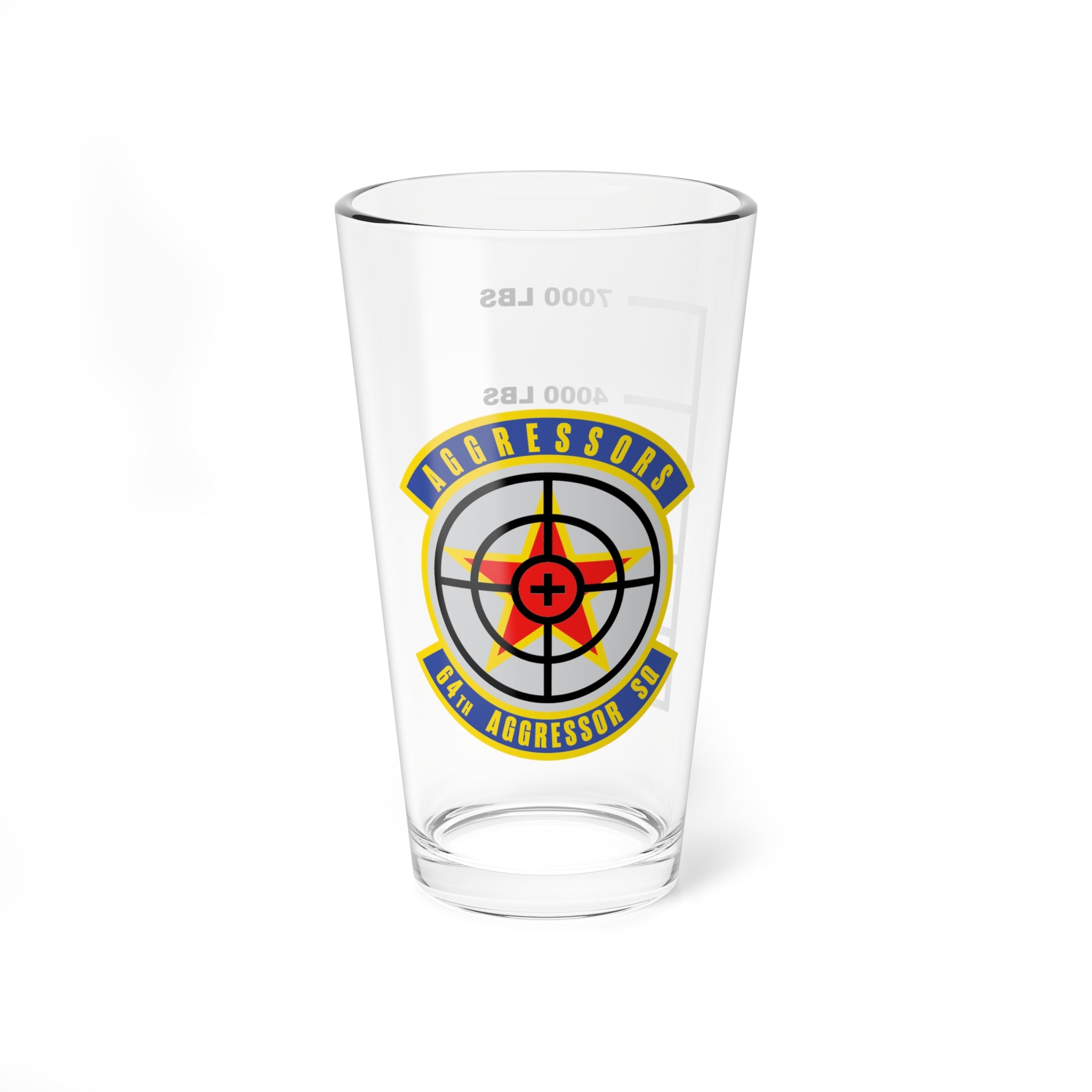 Hippy's Goodness 64th Aggressor Squadron Fuel Low Pint Glass