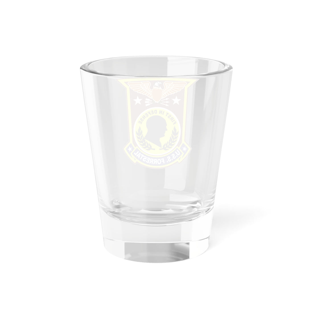 USS Forrestal Shot Glass, 1.5oz, US Navy Aircraft Carrier