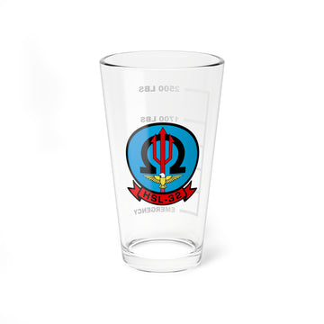 HSL-32 "Invaders" Fuel Low Pint Glass, Navy Helicopter ASW Squadron Light flying the SH-2 Seasprite