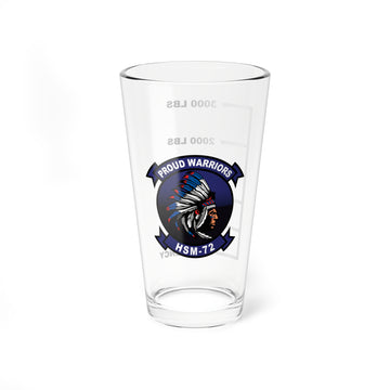 HSM-72 "Proud Warriors" Fuel Low Pint Glass, Helicopter Maritime Strike and ASW Squadron flying the MH-60R Seahawk