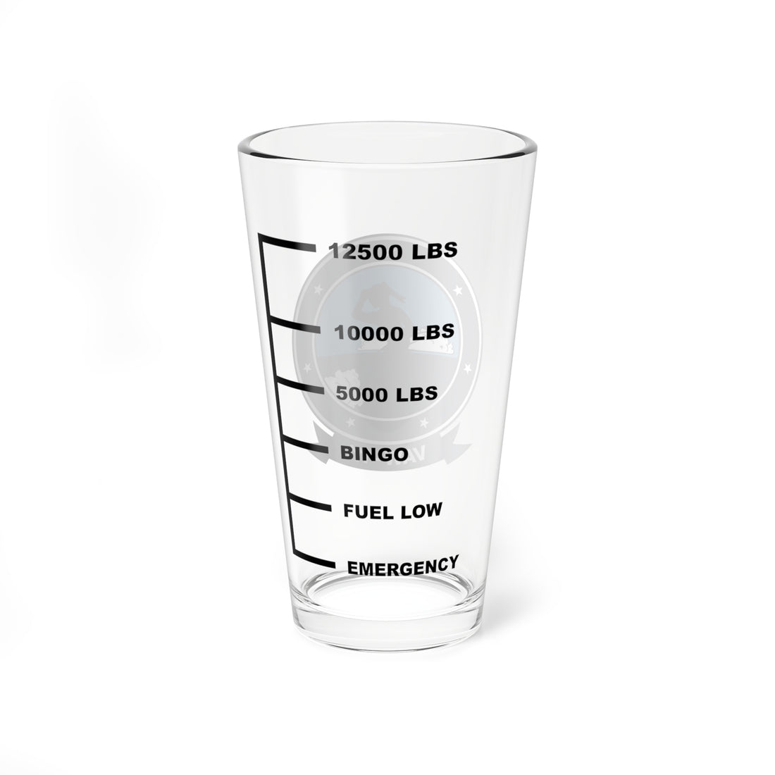 VAW-111 Early Elevens Fuel Low Pint Glass