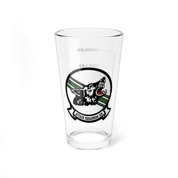 VA-305 "Lobos" Fuel Low Pint Glass, US Navy Attack Squadron Flying the A-7 Crusader