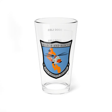 NAS Whidbey Island H-3 Station SAR Fuel Low Pint Glass, Search and Rescue, Naval Aviation, Wings, Veteran