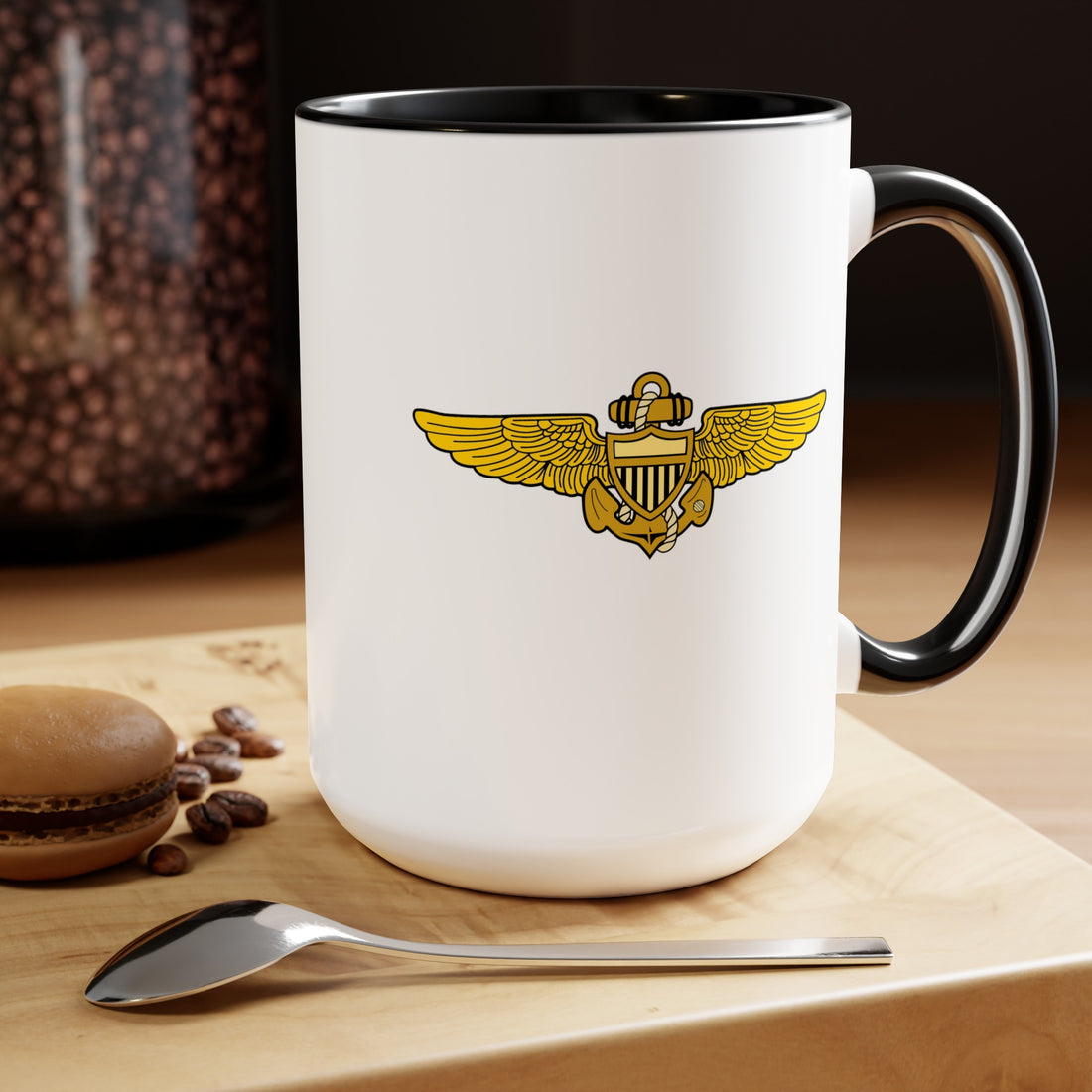 Personalized Comandante Naval Aviator Coffee Mugs, 15oz Navy, Marine Corps, Aviation, Veteran, Retired