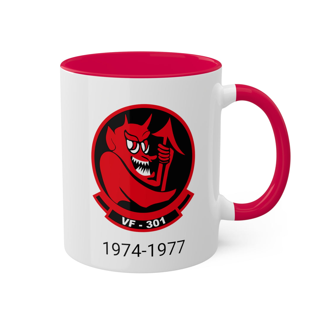 VF-301 "Devil's Desciples" Naval Flight Officer Mug Personalized with name and the Navy Reserve Fighter Squadron Logo