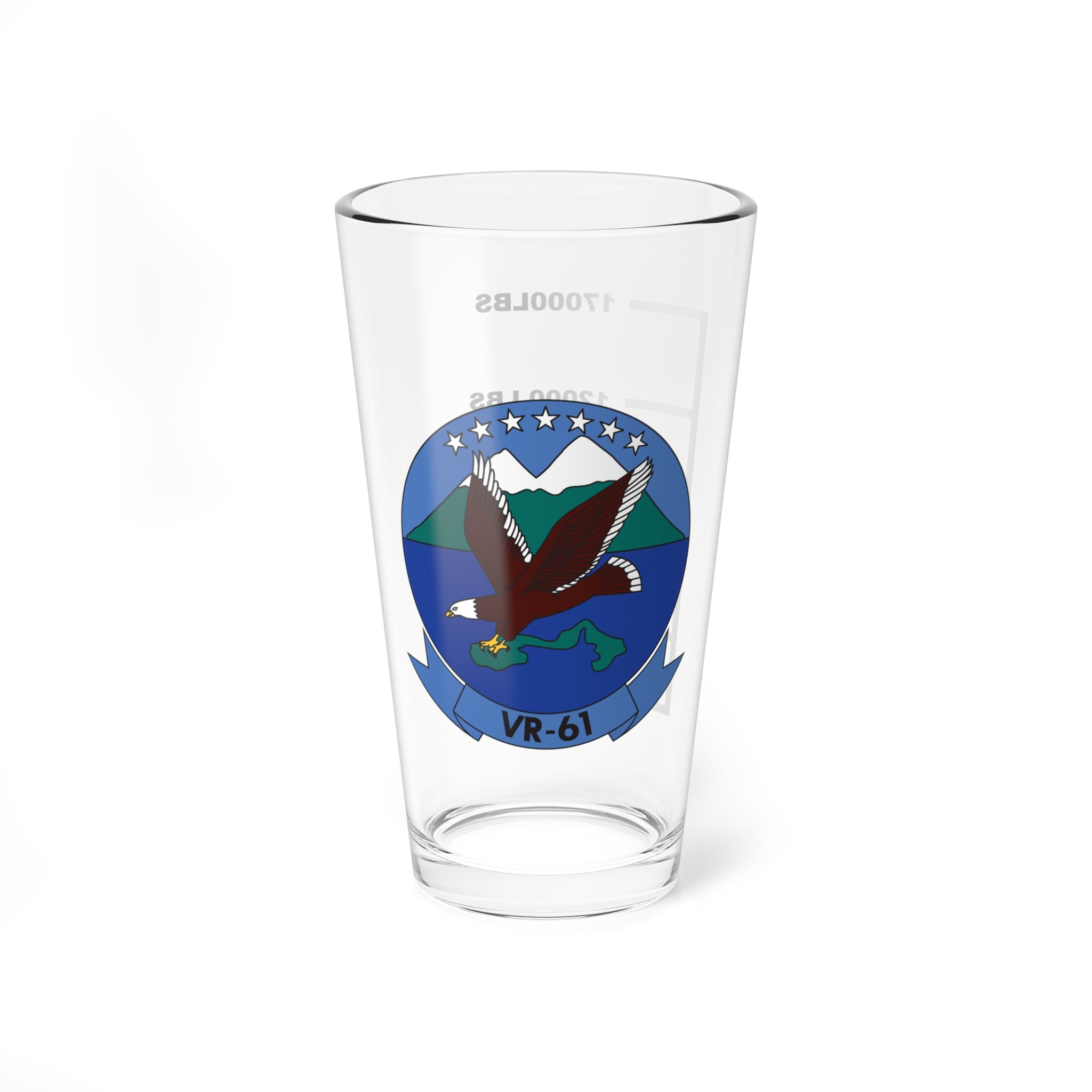 VR-61 "Islanders"  Fuel Low Pint Glass, Navy Fleet Logistics Support Squadron flying the C-40 Clipper