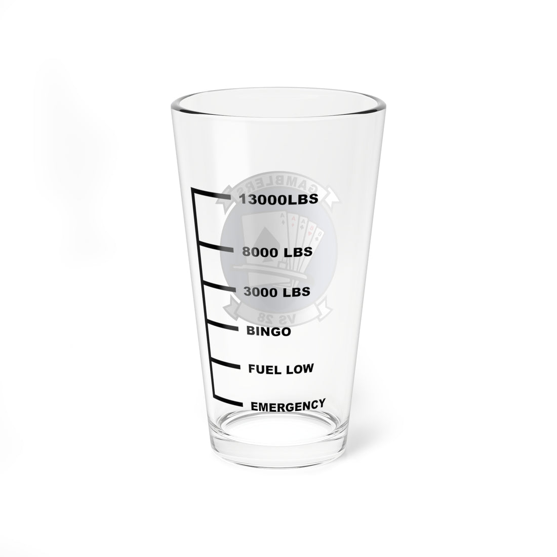 VS-28 "Gamblers" Fuel Low Pint Glass