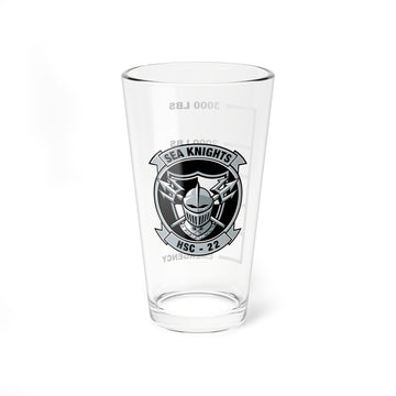 HSC-22 "Sea Knights" Fuel Low Pint Glass, Navy Helicopter Fleet Support Squadron flying the MH-60S