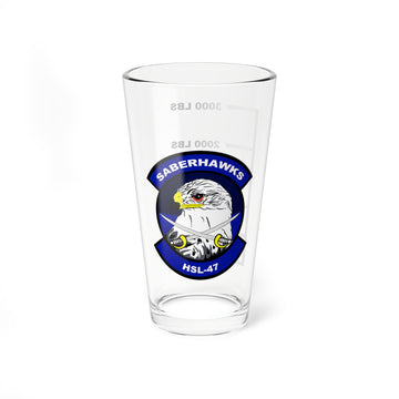 HSL-47 Saberhawks Pint Glass