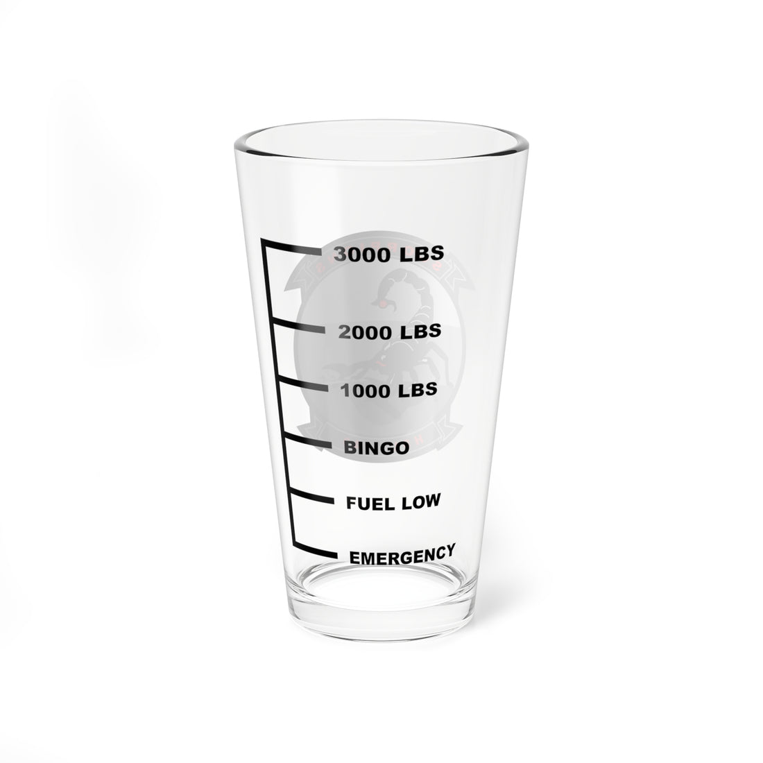 HSL-49 Scorpions Black Logo Fuel Low Pint Glass