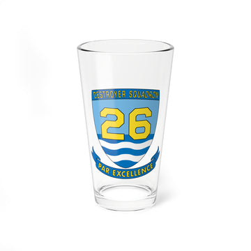 DESRON 26 Pint Glass , 16oz, Surface Navy Destroyer squadron staff for our disassociated aviators