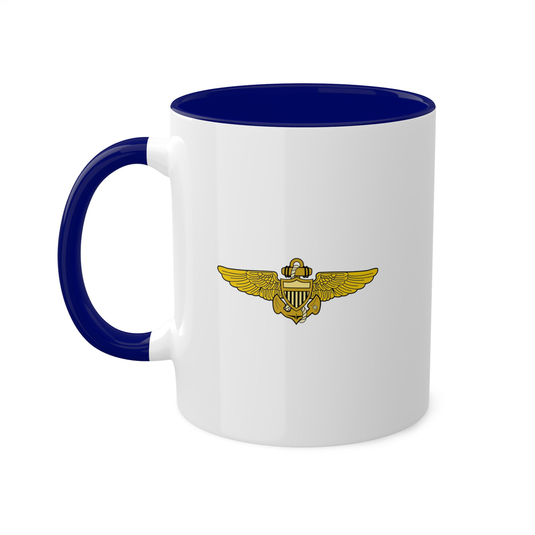 HS-3 "Tridents" Naval Aviator Wings 10oz. Coffee Mug, Navy Helicopter Antisubmarine Squadron flying the SH-3 Sea King