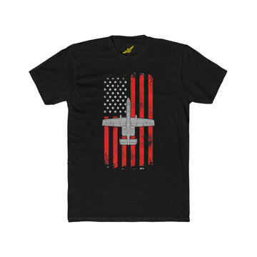 A-10 Thunderbolt II (Warthog) Patriotic Flag Tee- Air Force Attack Aircraft - Shop Hippy's Goodness