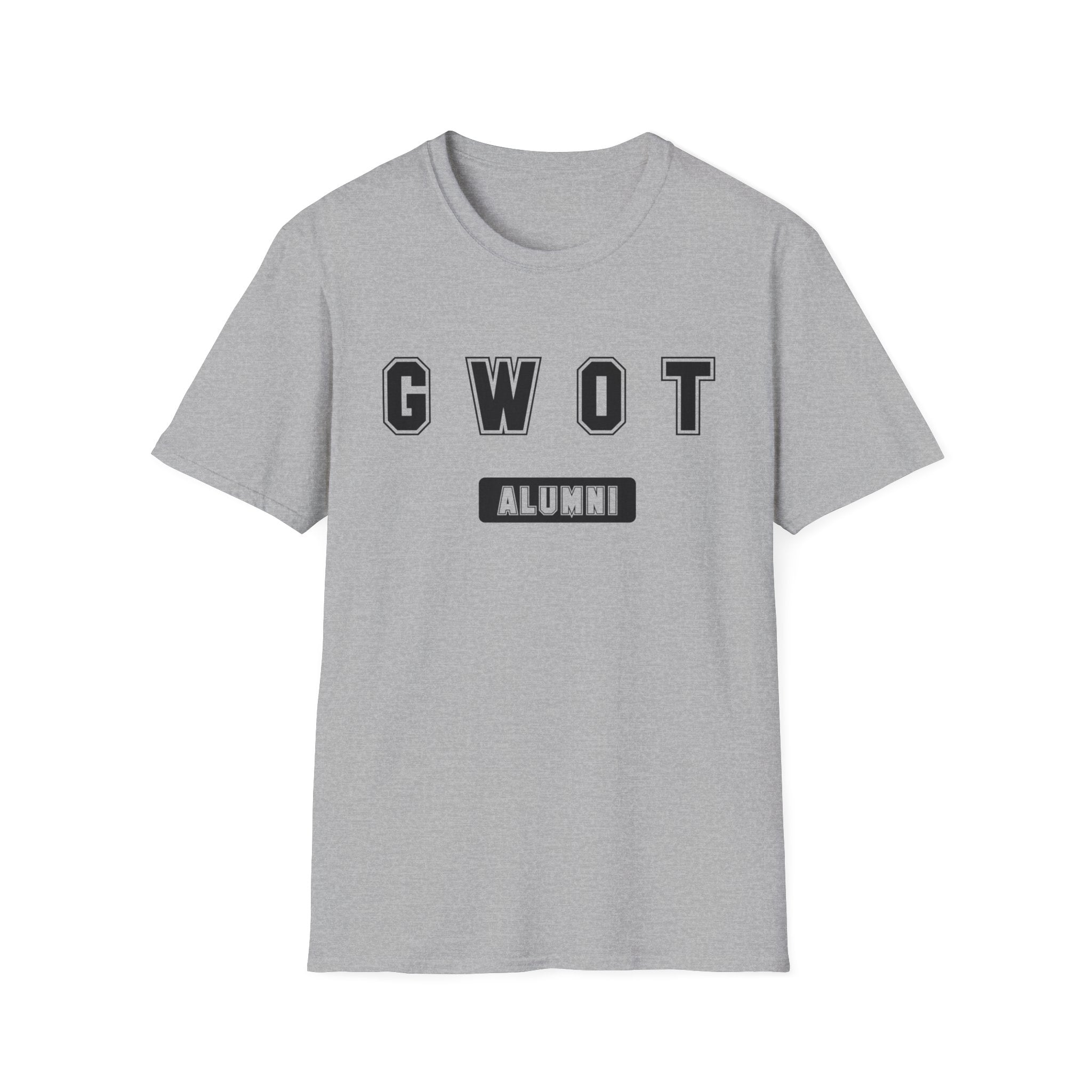 GWOT Flat Letters Alumni White T-Shirt