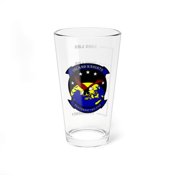 HSC-25 "Island Knights" Fuel Low Pint Glass, Navy Helicopter Combat Support Squadron flying the MH-60S Knight Hawk