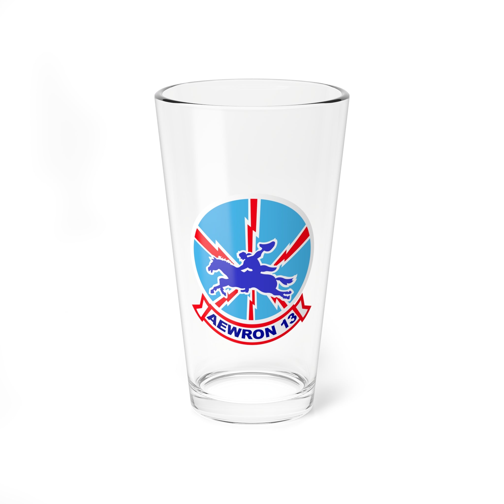 AEWRON-13 -no wings- Pint Glass, 16oz, Navy Airborne Early Warning Squadron