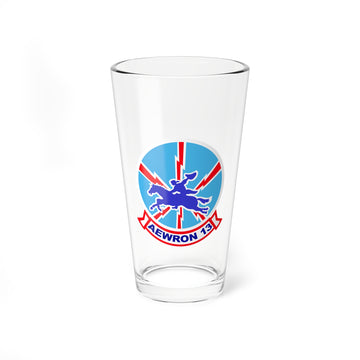 AEWRON-13 -no wings- Pint Glass, 16oz, Navy Airborne Early Warning Squadron
