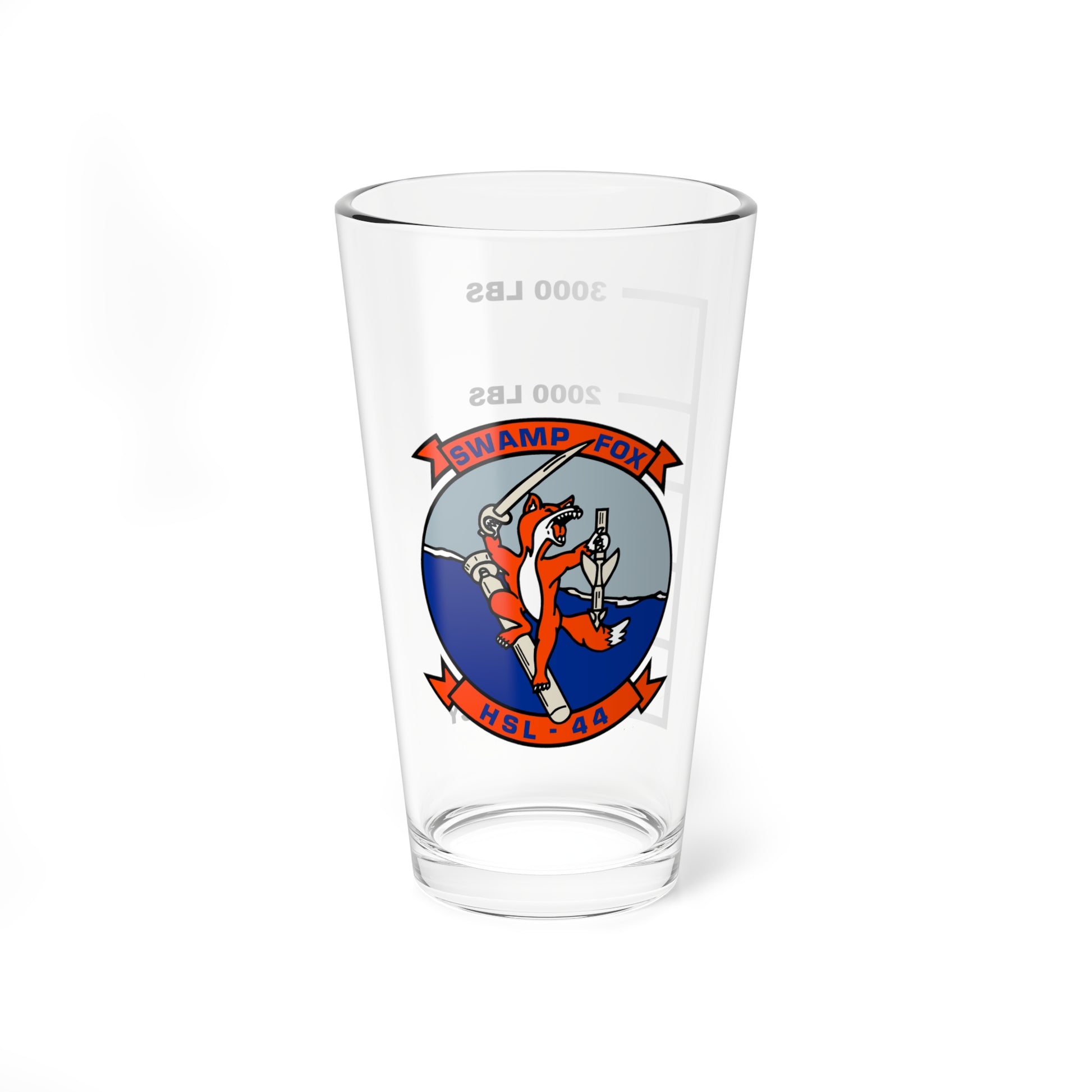 HSL-44 Swamp Foxes Fuel Low Pint Glass