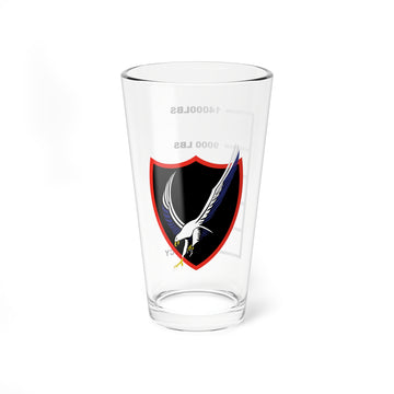 VFA-136 "Kinghthawks" Fuel Low Pint Glass, Navy Strike Fighter Squadron flying the F/A-18 Hornet