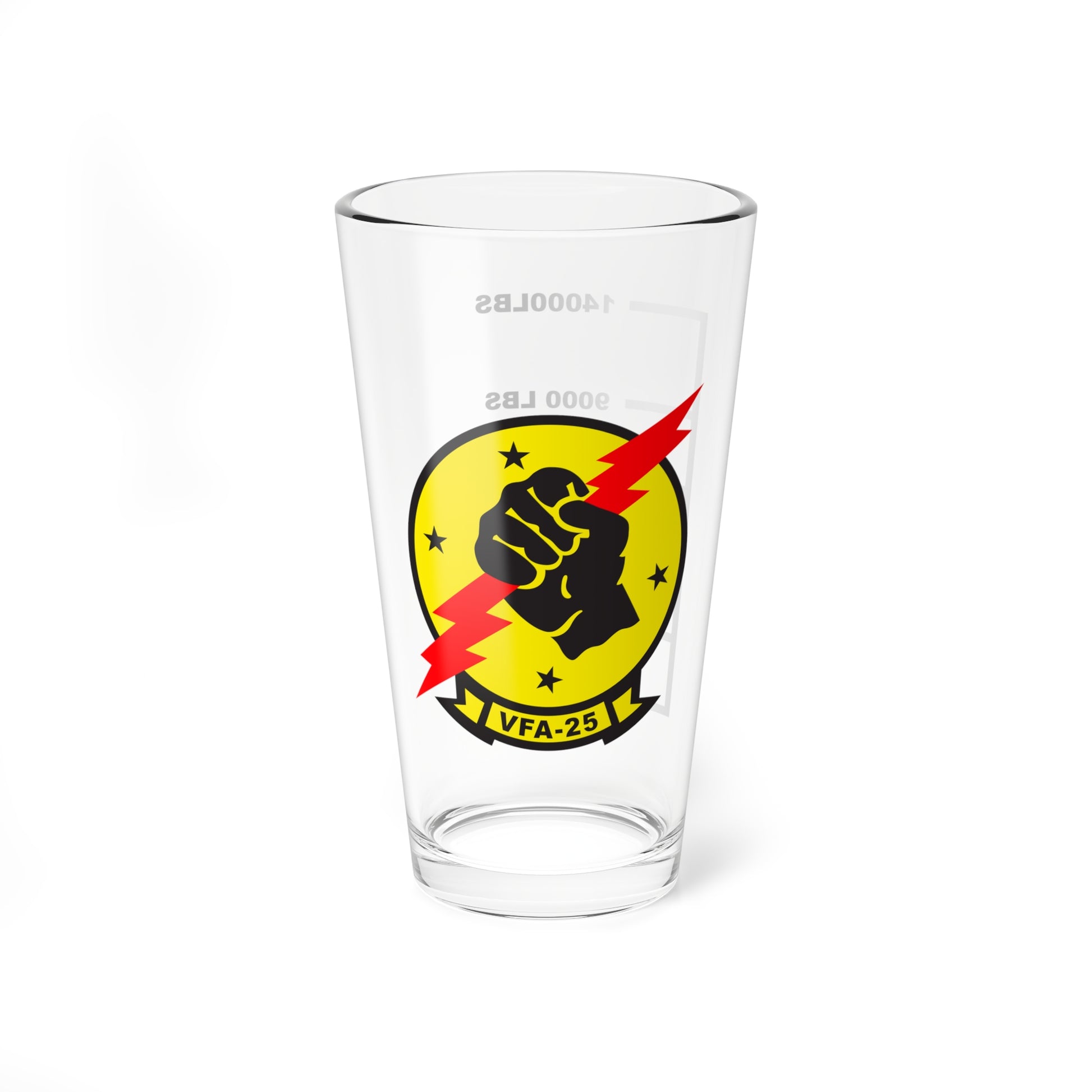 VFA-25 Fist of the Fleet Fuel Low Pint Glass