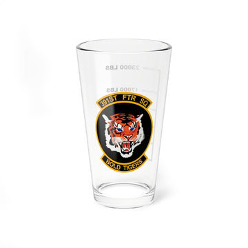 391st Fighter Squadron Fuel Low Pint Glass, US Air Force Fighter Squadron flying the F-15 Eagle