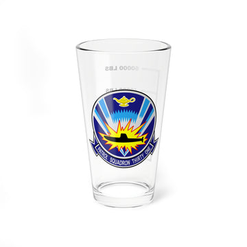 VP-31 "Black Lightinings" Fuel Low Pint Glass, Navy Maritime Patrol Fleet Replacement Squadron flying the P-3 Orion