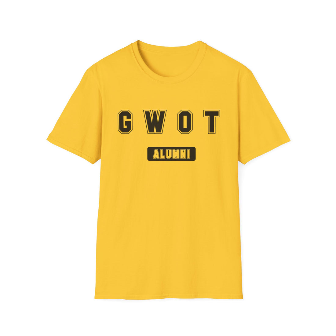 GWOT Flat Letters Alumni White T-Shirt