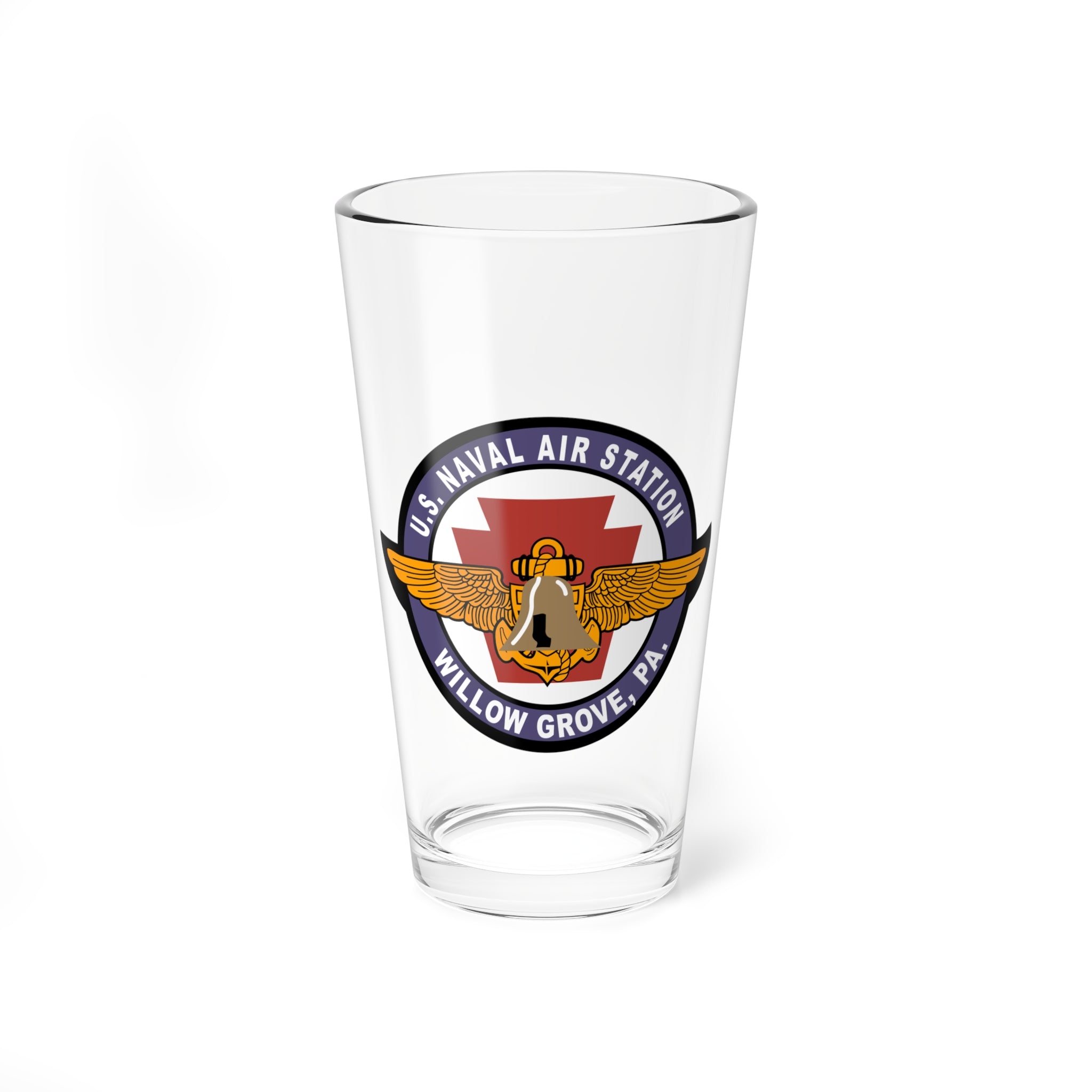 Naval Air Station Willow Grove Pint Glass, US Navy Air Station, later Joint Reserve Base