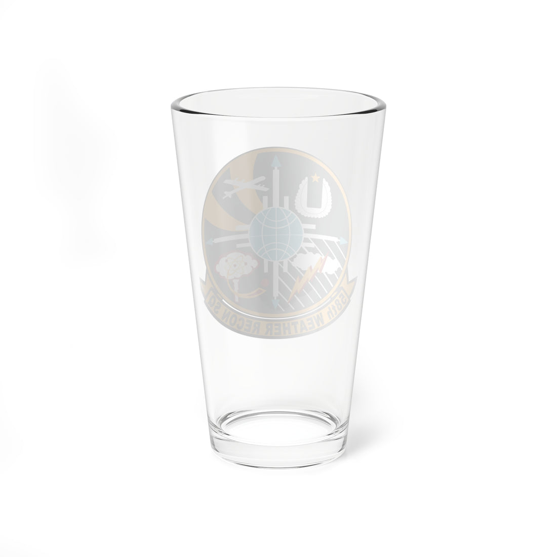 58th Weather Recon Squadron Pint Glass ,  USAF Weather Squadron flying the WB-57 Canberra