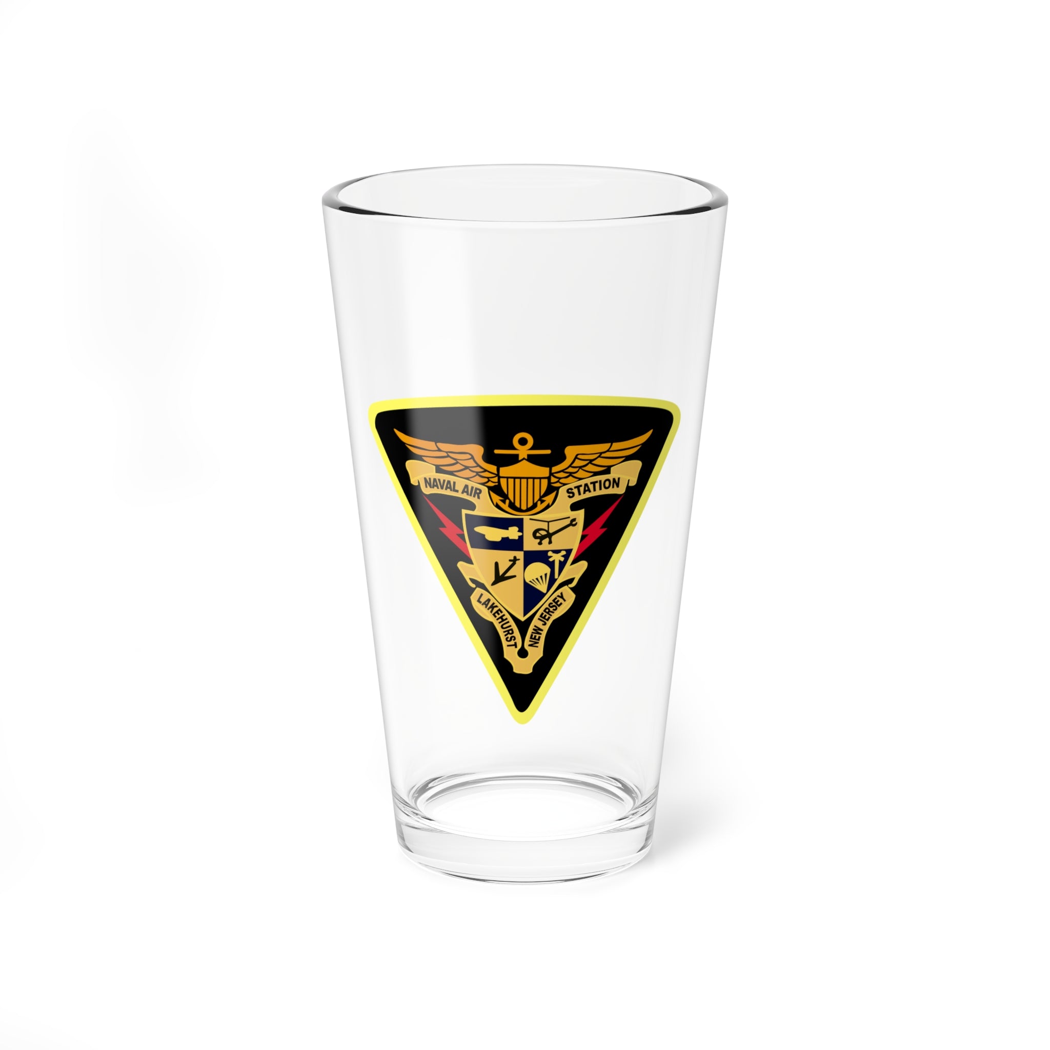 Naval Air Station Lakehurst Pint Glass, Surface Navy Destroyer squadron staff for our disassociated aviators