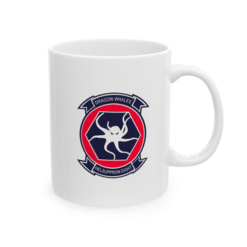 HC-8 "Dragon Whales" Squadron Logo and MH-60S Profile Ceramic Mug - Navy Helicopter Fleet Support Squadron flying the MH-60S