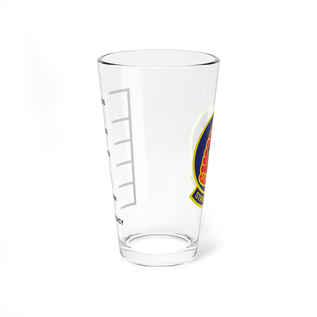 VFA-113 "Stingers" Fuel Low Pint Glass, Navy Strike Fighter Squadron flying the F/A-18 Hornet