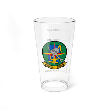 HSL-31 "Arch Angels" Fuel Low Pint Glass, Navy Helicopter ASW Light Squadron flying the SH-2 Seasprite