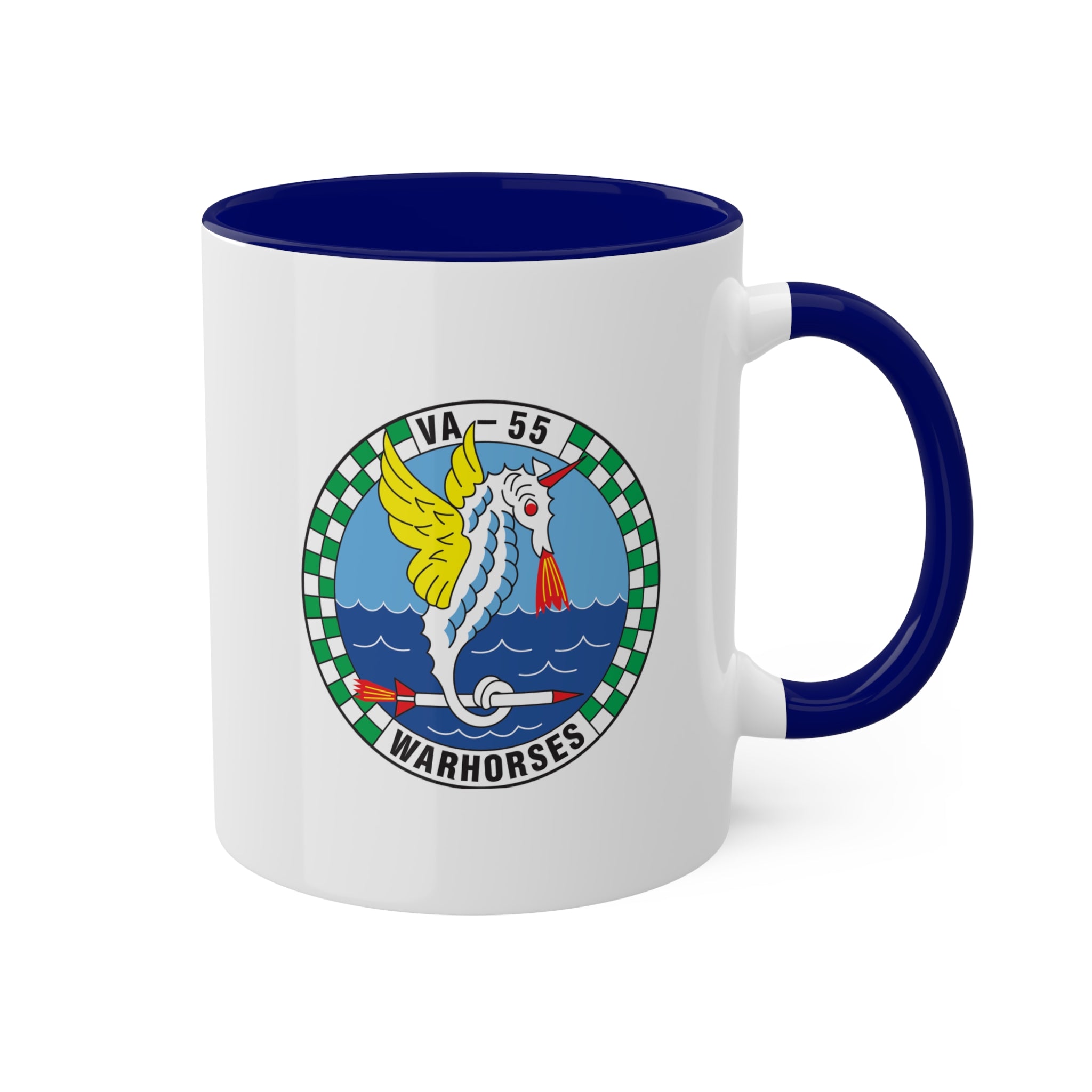 VA-55 "Warhorses" Naval Flight Officer Mug, Navy Attack Squadron flying the A-4 Skyhawk and A-6 Intruder for veterans and retired Sailors