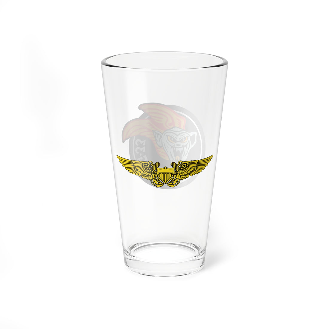 VF-33 "Tarsiers" NFO Pint Glass, Navy Fighter Squadron flying the F-14 Tomcat - Shop at Hippy's Goodness