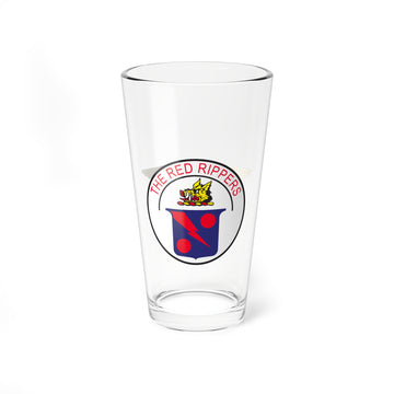 VF(VFA)-11 "Red Rippers" NFO Pint Glass, 16oz, Navy Fighter and Attack Squadron flying the F-14 Tomcat and F/A-18F Super Hornet