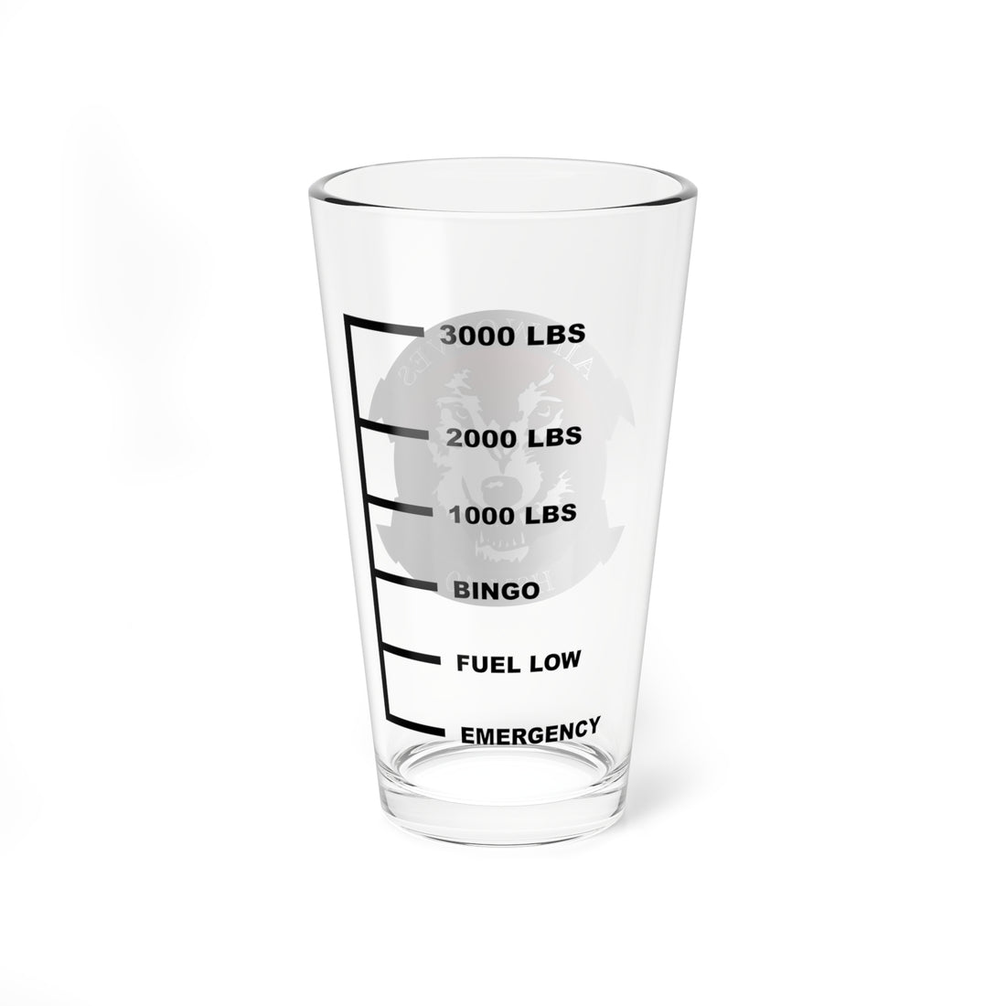 HSM-40 Airwolves Fuel Low Pint Glass