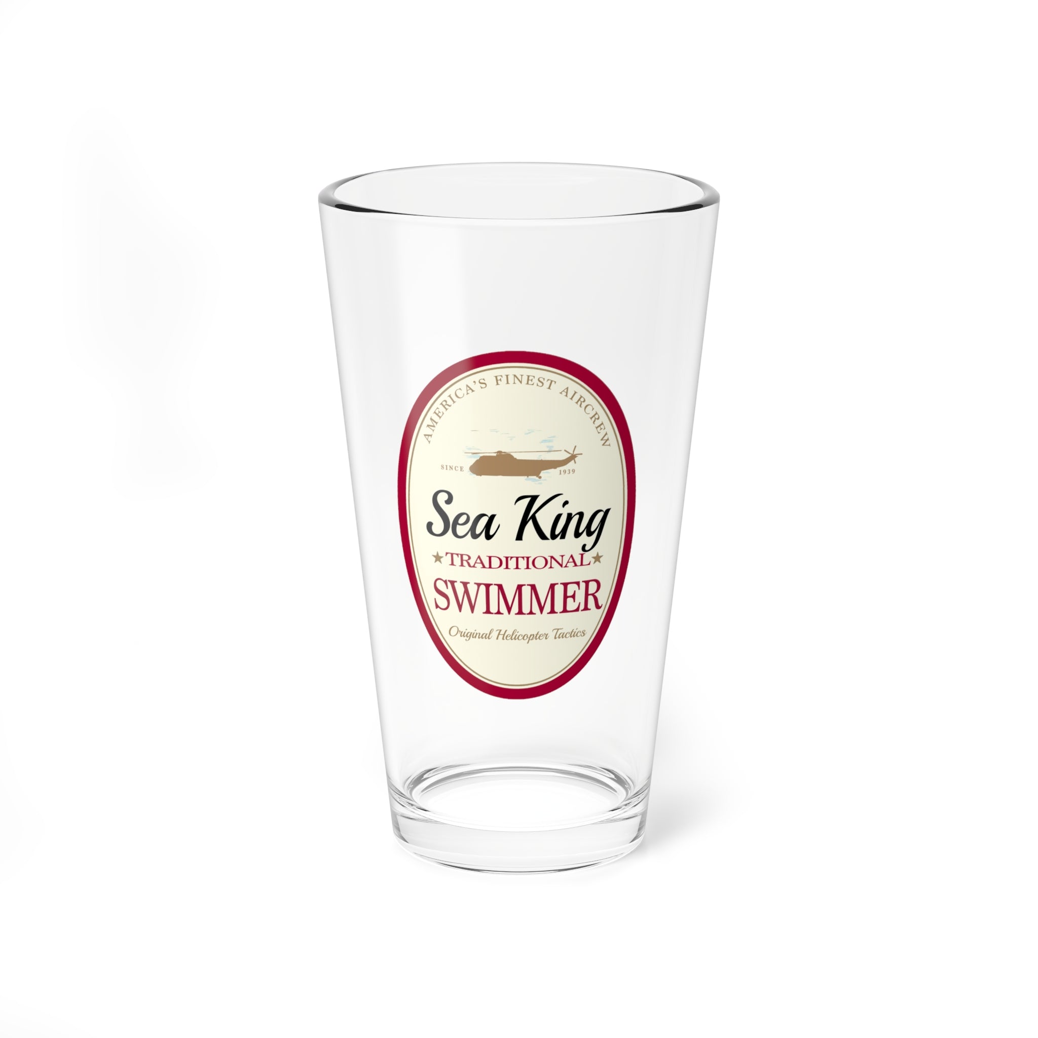 Traditional Aircrew C/SH-3 Swimmer Pint Glass, Navy Helicopter Style Pint Glass - Shop at Hippy's Goodness