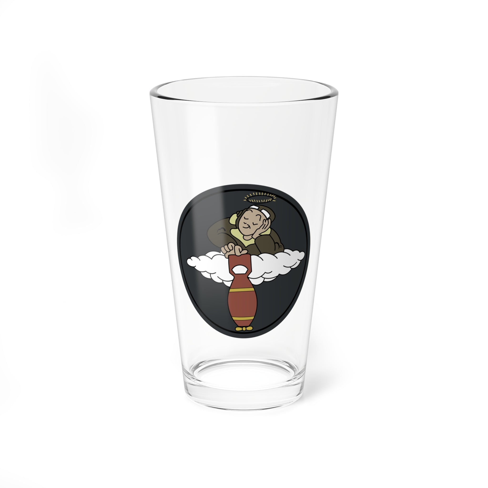 358th Bombardement Squadron Pint Glass, US Army Air Force Bombing Squadron from WWII
