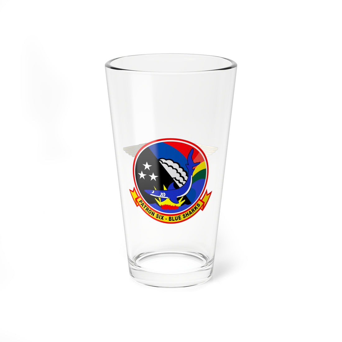 VP-6 Blue Sharks NFO Pint Glass 16oz