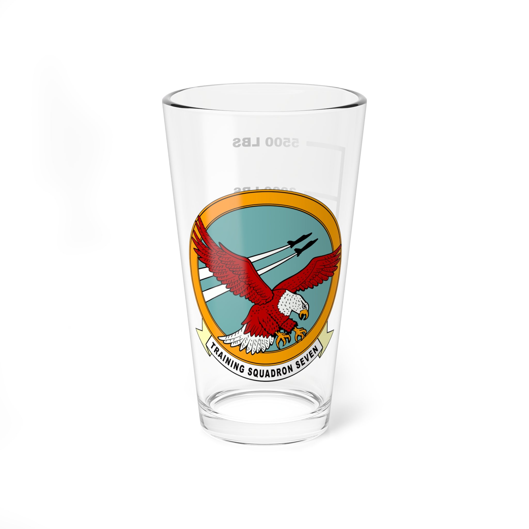 VT-7 "Eagles" Pint Glass, 16oz, Navy, Training Squadron, Naval Aviator, T-45, TA-4J, Meridian