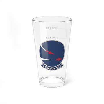 VT-26 "Flying Tigers" Fuel Low Pint Glass, Navy Training Squadron flying the T-2C Buckeye