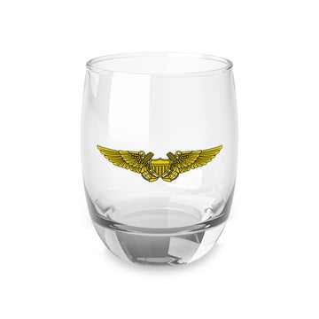 NFO Wings Whiskey Glass, US Navy Naval Flight Officer