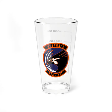 VFA-137 "Kestrels" Fuel Low Pint Glass, Navy Strike Fighter Squadron flying the F/A-18 Hornet
